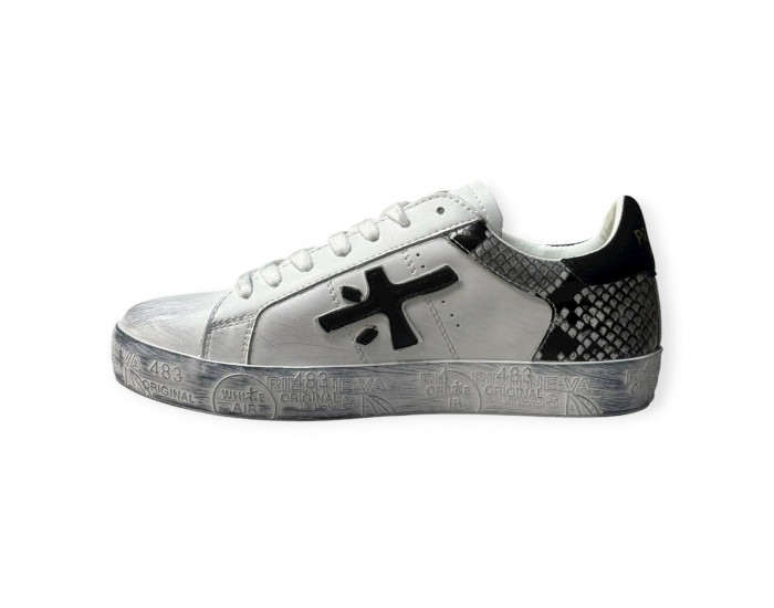 Premiata 483 Print Edition White Grey