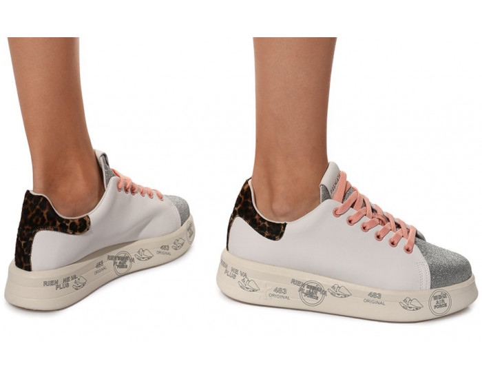 Premiata Belle Белые с серым