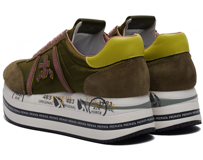 Premiata Beth 4917 зеленые с розовым