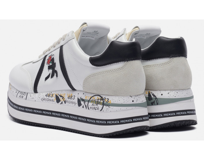 Premiata Beth 5350 кожаные белые