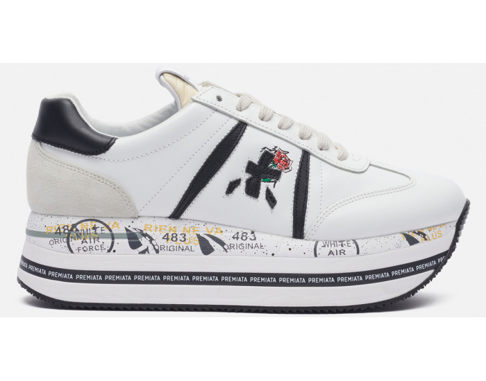 Premiata Beth 5350 кожаные белые