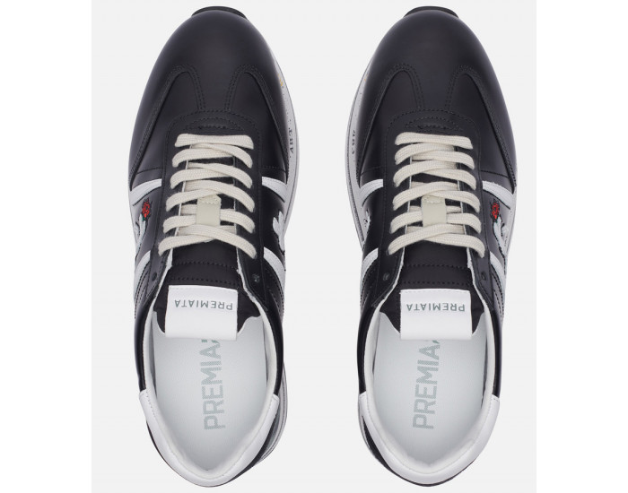 Premiata Beth 5351 кожаные черные с белым