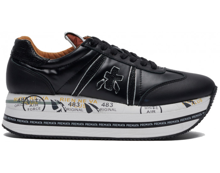Premiata Beth 6045 черные кожаные