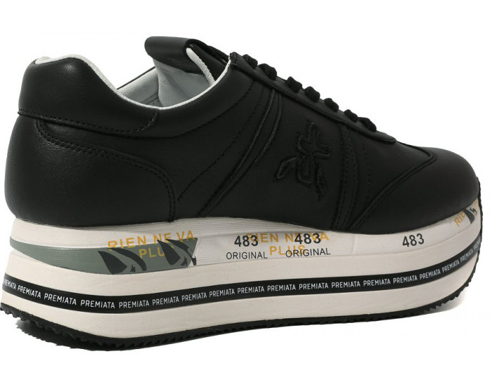 Premiata Beth черные кожаные