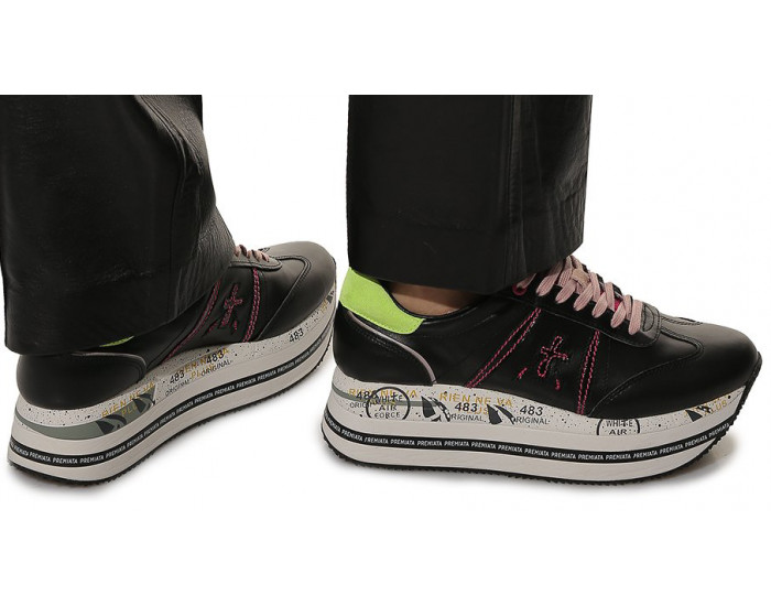 Premiata Beth Черные с розовым