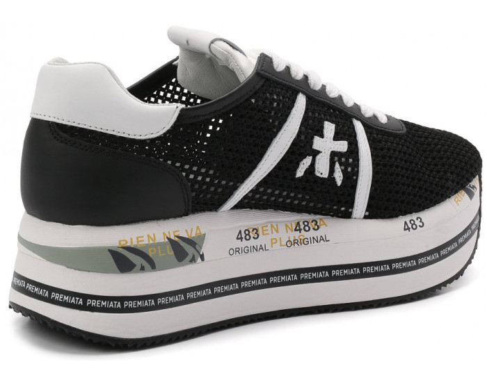 Premiata Beth комбинированные черные с белым