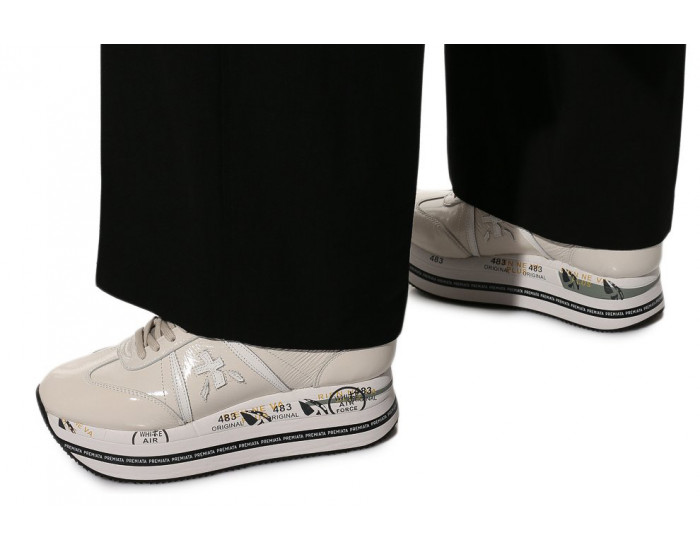 Кроссовки Premiata Beth Молочно-белые женские с мехом