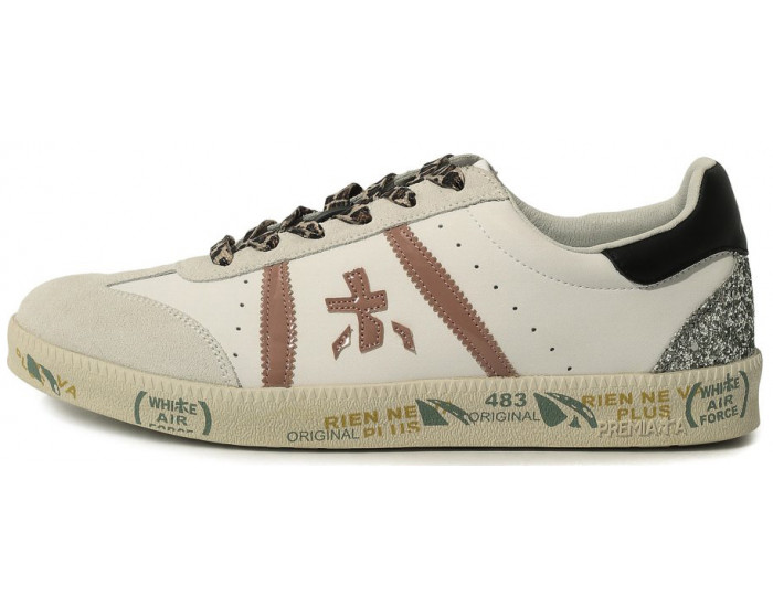 Premiata Bonnie-D кожаные белые с серым