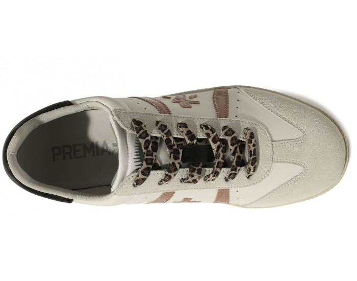 Premiata Bonnie-D кожаные белые с серым