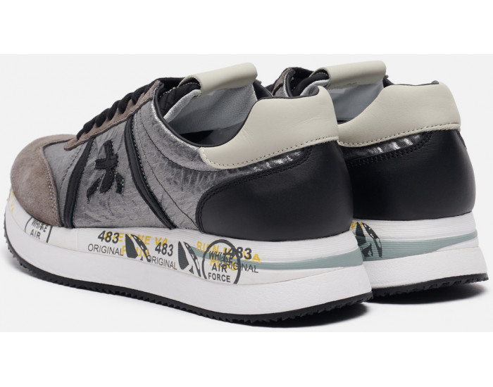 Premiata Conny 1493 серые с коричневым