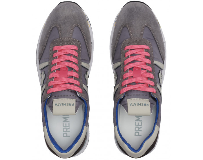 Premiata Conny 5201 серые с розовым