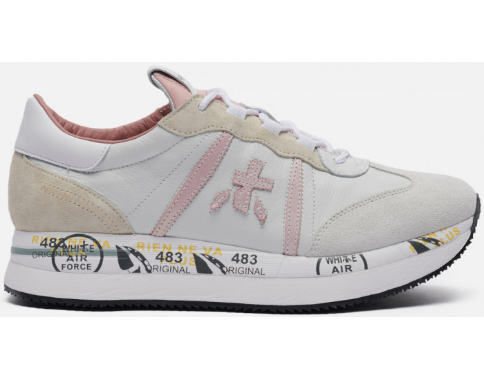 Premiata Conny 5203  серые с розовым