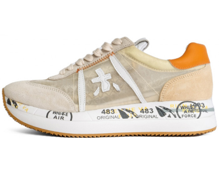 Premiata Conny 5612 серые с оранжевым