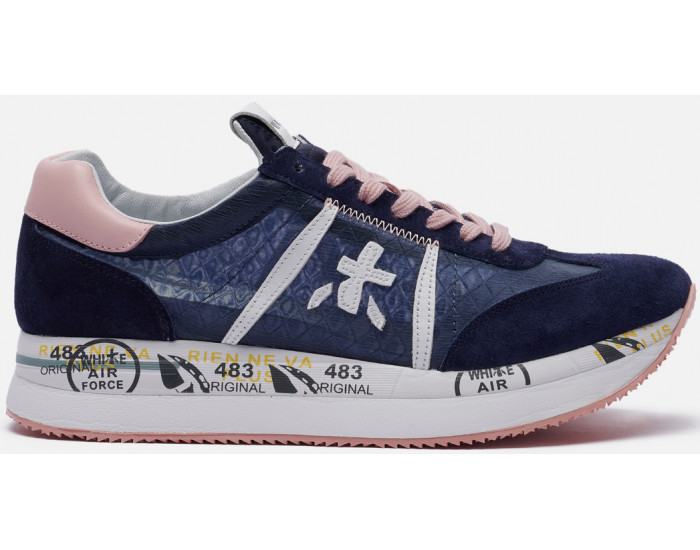 Premiata Conny 5613 синие с розовым