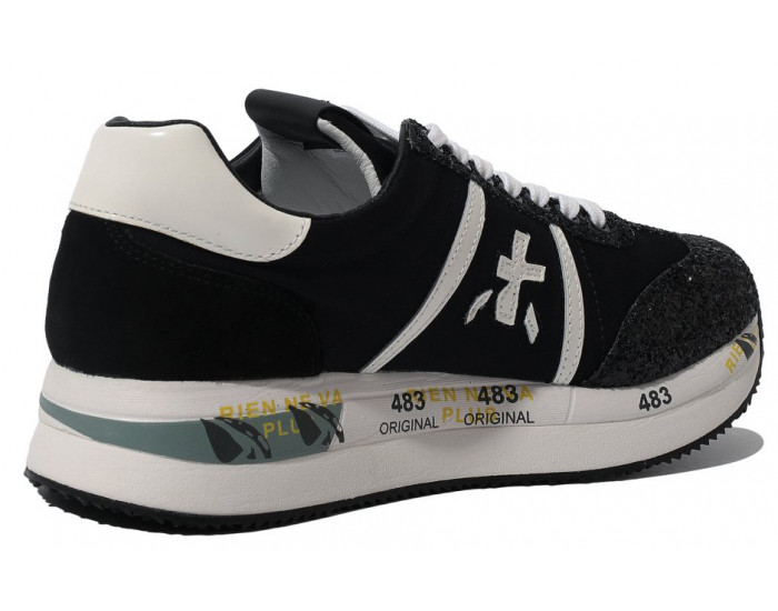 Кроссовки Premiata Conny Черные с белым