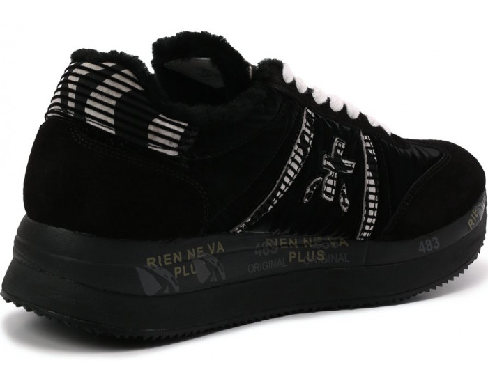 Кроссовки Premiata Conny Черные зимние женские