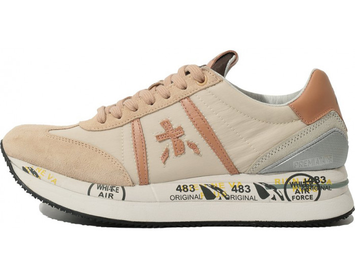 Кроссовки Premiata Conny Серые с бежевым