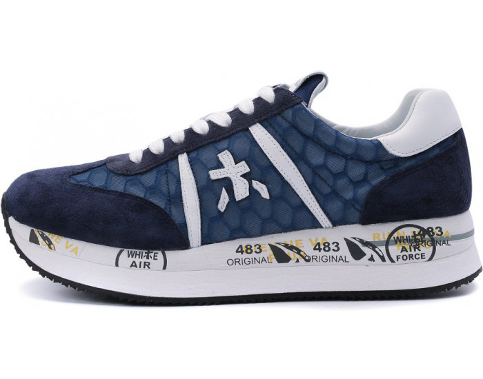 Premiata Conny синие комбинированные