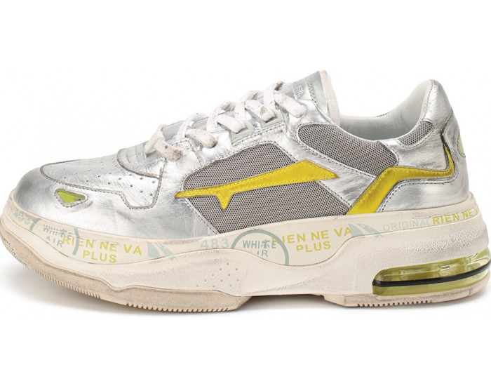 Premiata Drake 015 Серебристые с белым