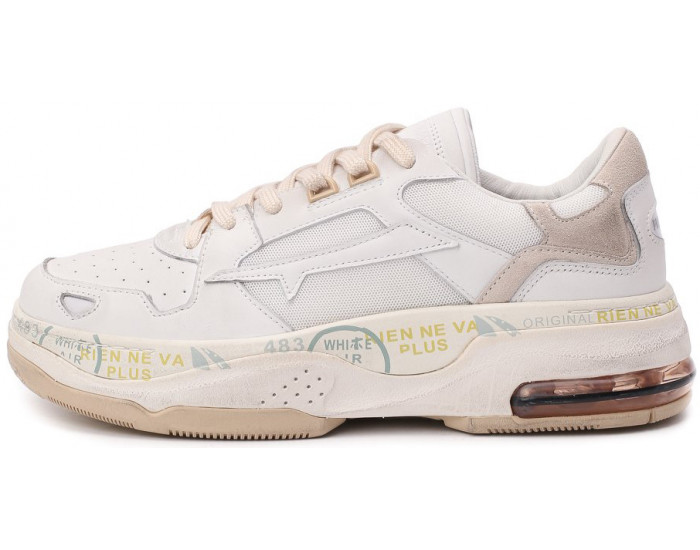 Premiata Drake 017 Белые с бежевым женские