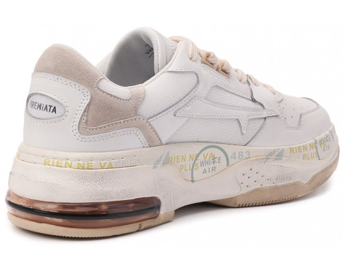 Premiata Drake 017 Белые с бежевым женские