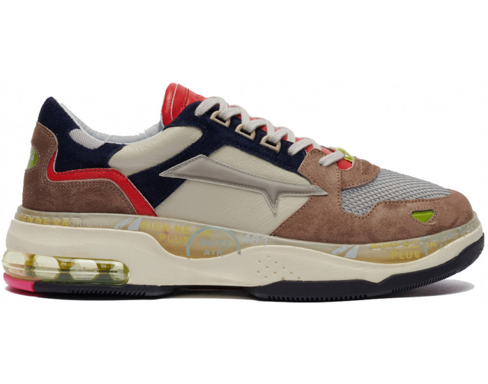 Premiata Drake 034 Коричневые с красным