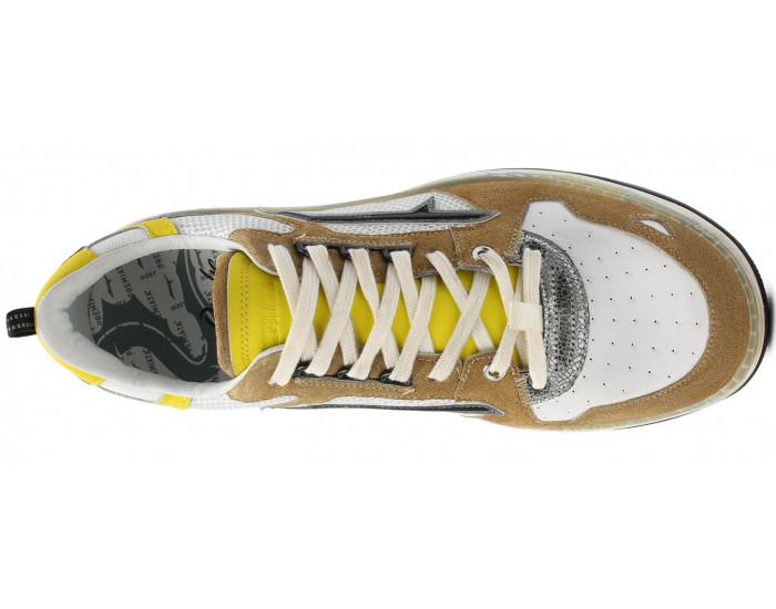 Premiata Drake 045 Белые с коричневым