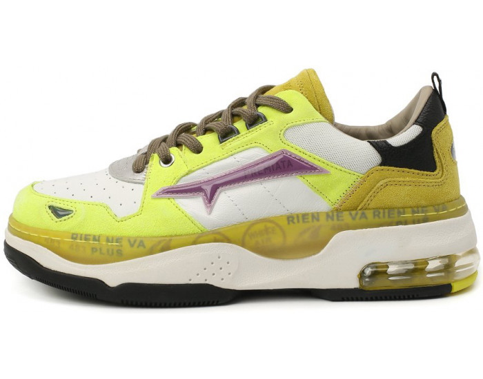 Premiata Drake 055 Белые с желтым