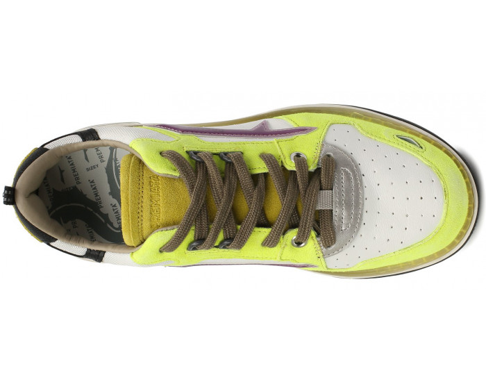 Premiata Drake 055 Белые с желтым