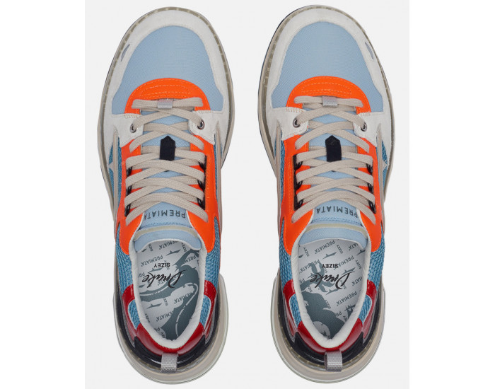 Premiata Drake 085 Серые с оранжевым