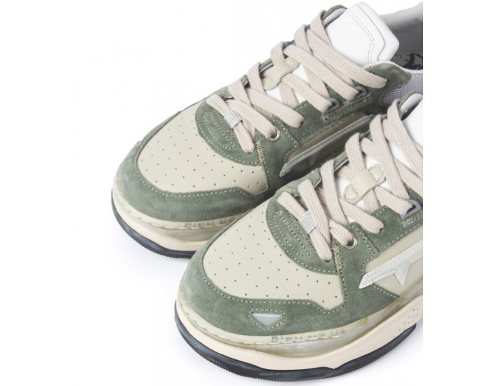 Premiata Drake Серые с зеленым женские