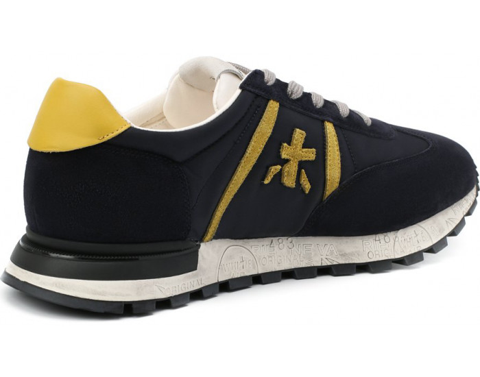 Кроссовки Premiata John Low 5065 Черные с желтым