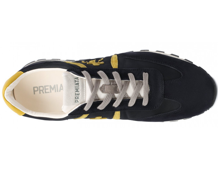 Кроссовки Premiata John Low 5065 Черные с желтым