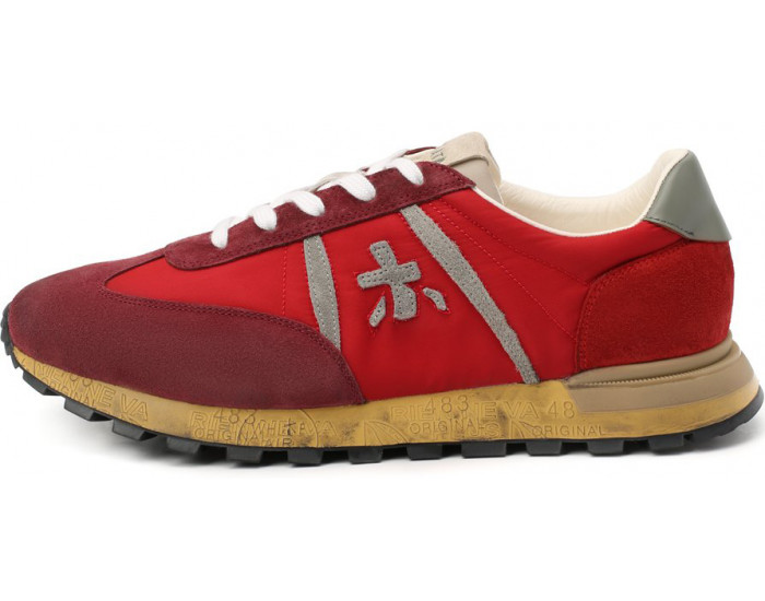 Кроссовки Premiata John Low 5068 красные спортивные