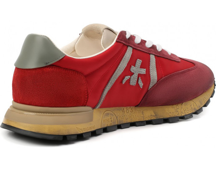 Кроссовки Premiata John Low 5068 красные спортивные