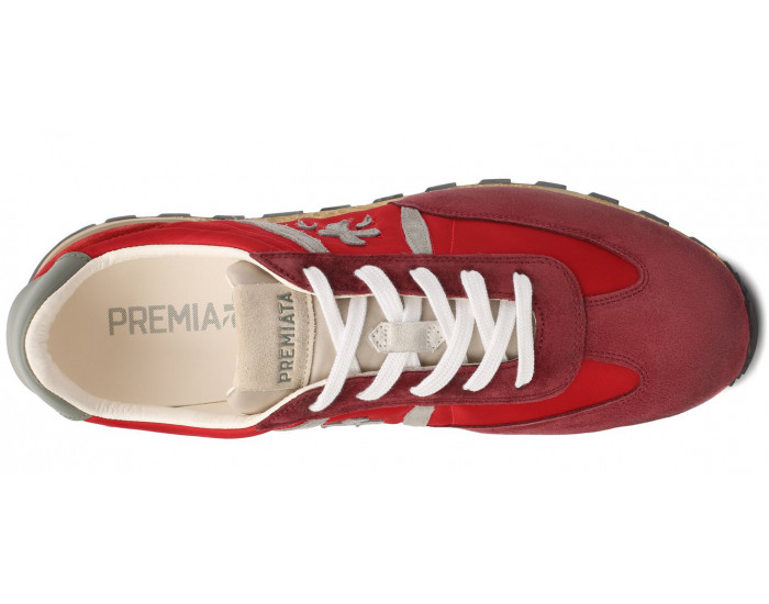Кроссовки Premiata John Low 5068 красные спортивные