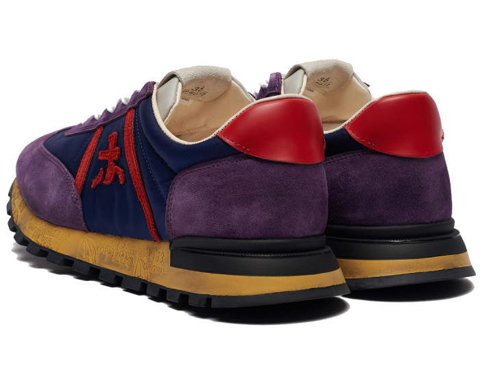 Кроссовки Premiata John Low 5072 Синие с фиолетовым