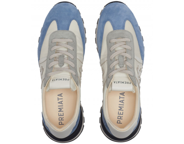Кроссовки Premiata John Low 5181 White Blue спортивные