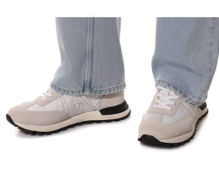 Кроссовки Premiata John Low D White Grey спортивные
