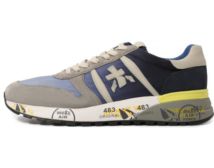 Кроссовки Premiata Lander 4587 Серые с синим