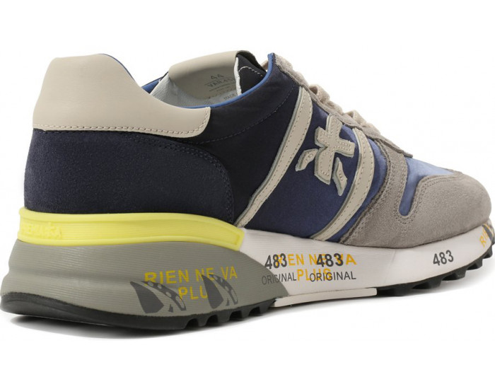 Кроссовки Premiata Lander 4587 Серые с синим