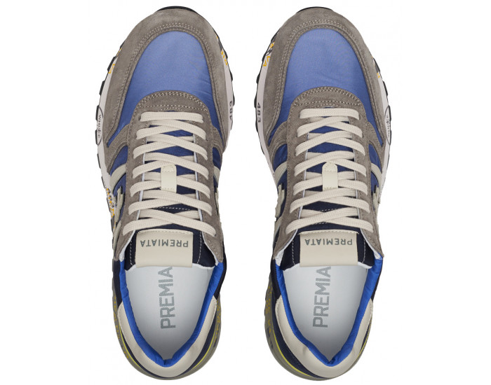 Кроссовки Premiata Lander 4587 синие с серым