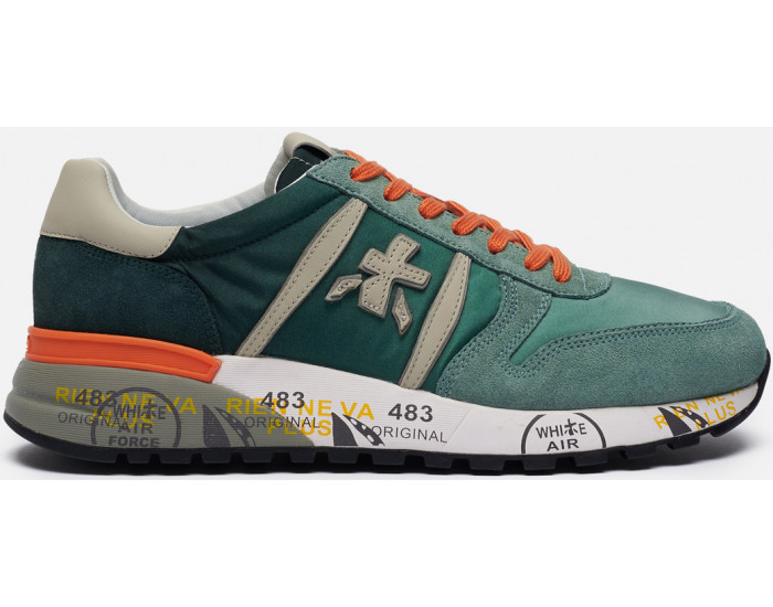 Premiata Lander 4588 зеленые с оранжевым