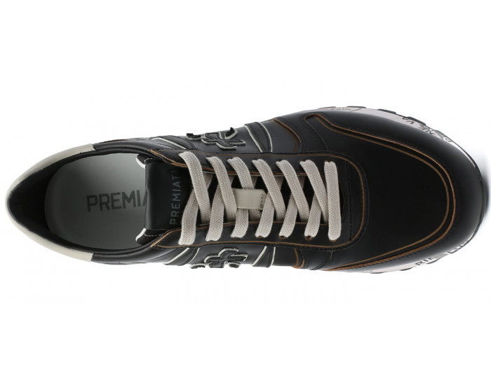 Кроссовки Premiata Lander 4946 черные кожаные