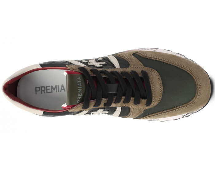 Кроссовки Premiata Lander 4949 Черные хаки мужские