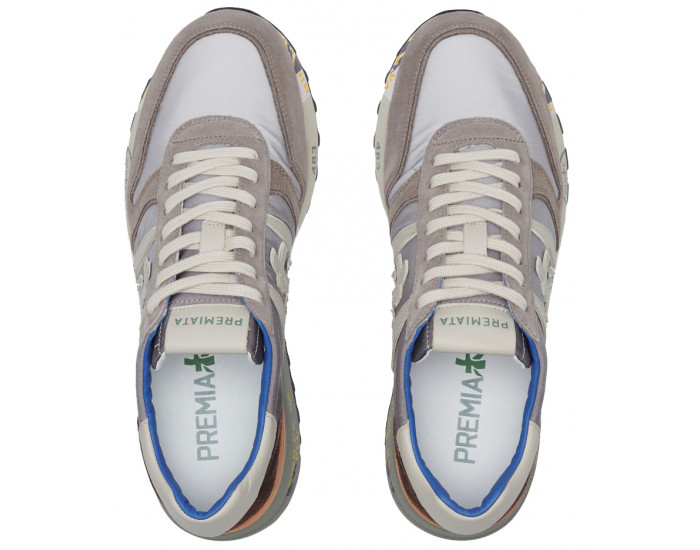 Кроссовки Premiata Lander 5679 Серые с коричневым