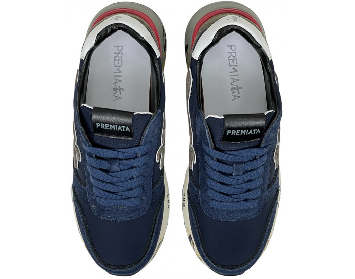 Кроссовки Premiata Mick 5697 комбинированные синие