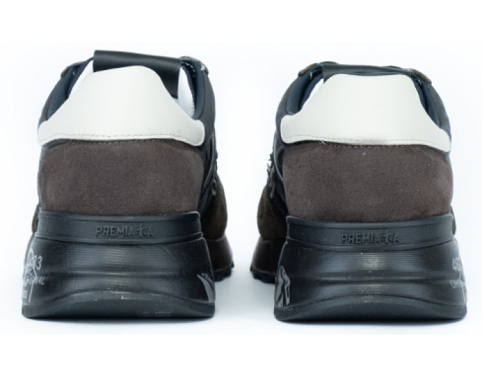 Кроссовки Premiata Lander 5896 Серые хаки мужские