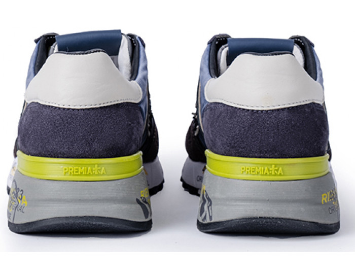 Кроссовки Premiata Lander 5898 Синие с салатовым