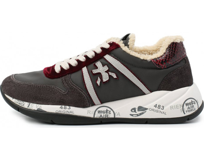 Кроссовки Premiata Layla 5089 Серые женские с мехом